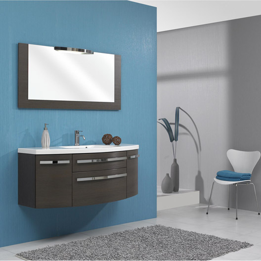 salle de bain bleue et grise