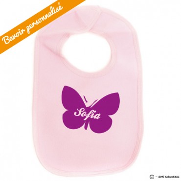 Bavoir personnalisable Papillon