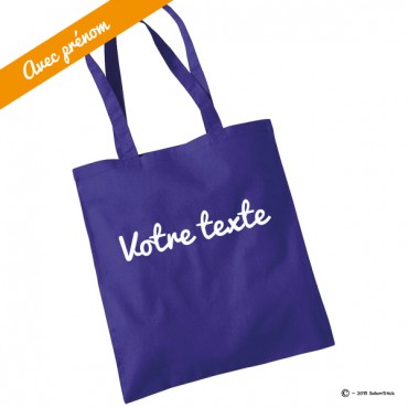 Tote bag texte personnalisé