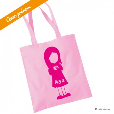 Tote bag petite fille personnalisé