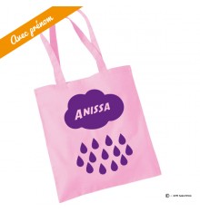 Tote bag nuage et pluie personnalisé