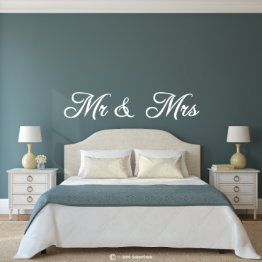 Sticker tête de lit Mr & Mrs 2