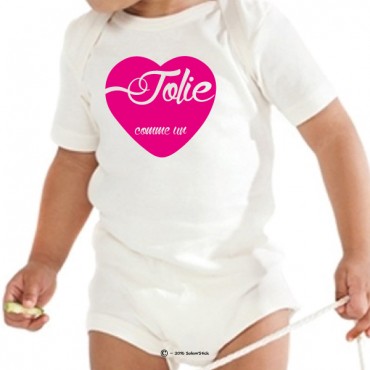 Body personnalisé Jolie comme un coeur