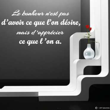 Sticker mural Le bonheur n'est pas une destination - Noir - 160 x 102 cm  