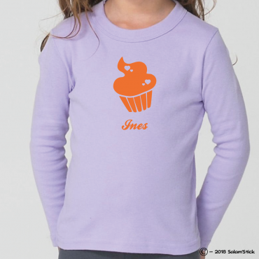Tee-Shirt personnalisé prénom cupcake