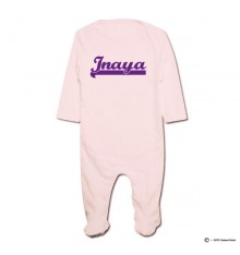 Pyjama bio personnalisable rose prénom