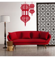 Sticker double lanternes orientale